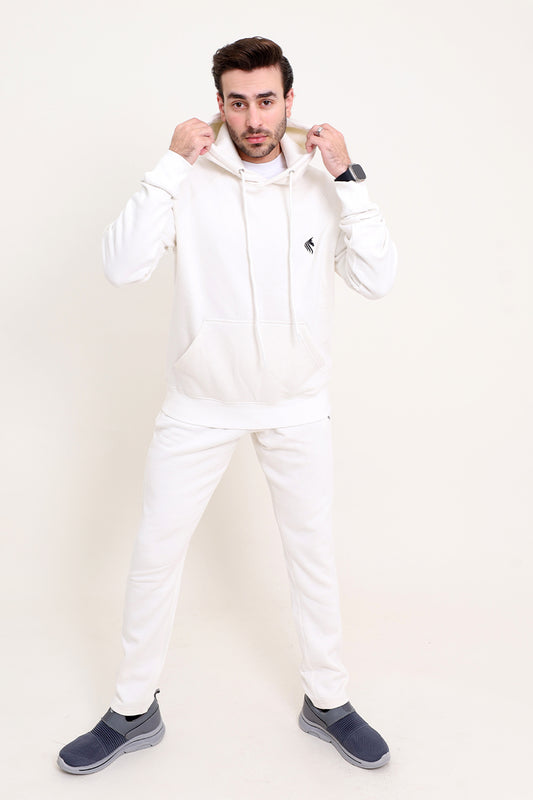 Zircon Premium Cotton Fleece Tracksuits Off White