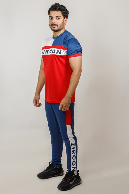 Zircon Stylish Tracksuit Red/Navy