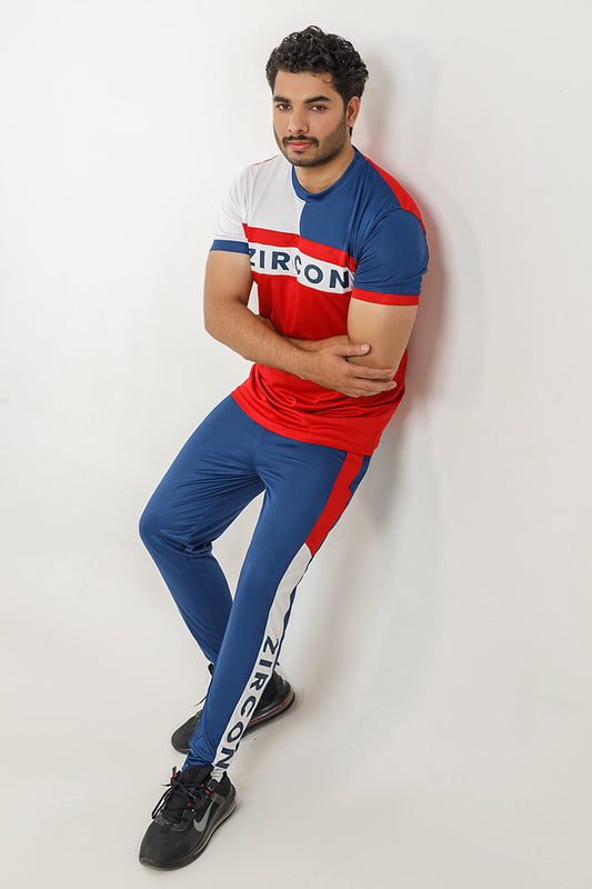 Zircon Stylish Tracksuit Red/Navy